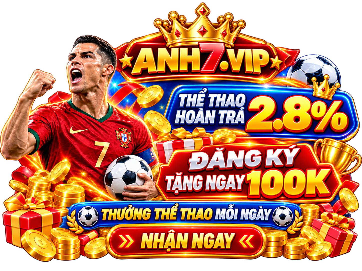 ANH7.VIP hoàn trả thể thao 2.8% đăng ký tặng ngay 100K
